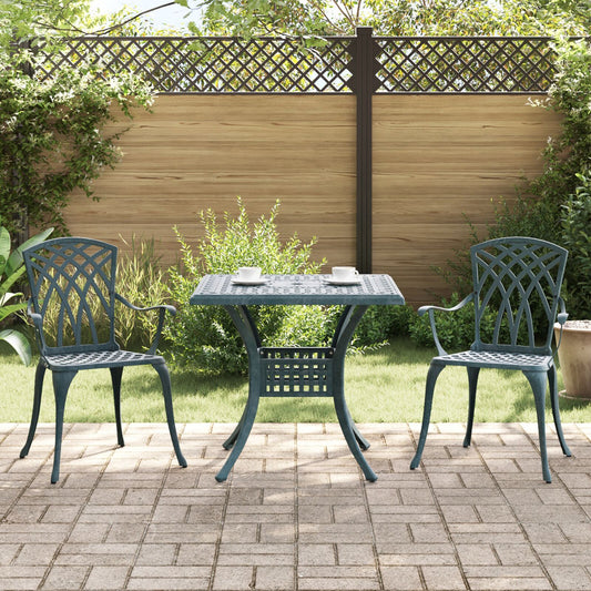 3-Teiliges Garten Bistro Set Aus Em Gussaluminium