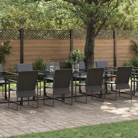 19-Teiliges Garten-Esszimmer-Set Mit Kissen Aus Stahl Und Textilene