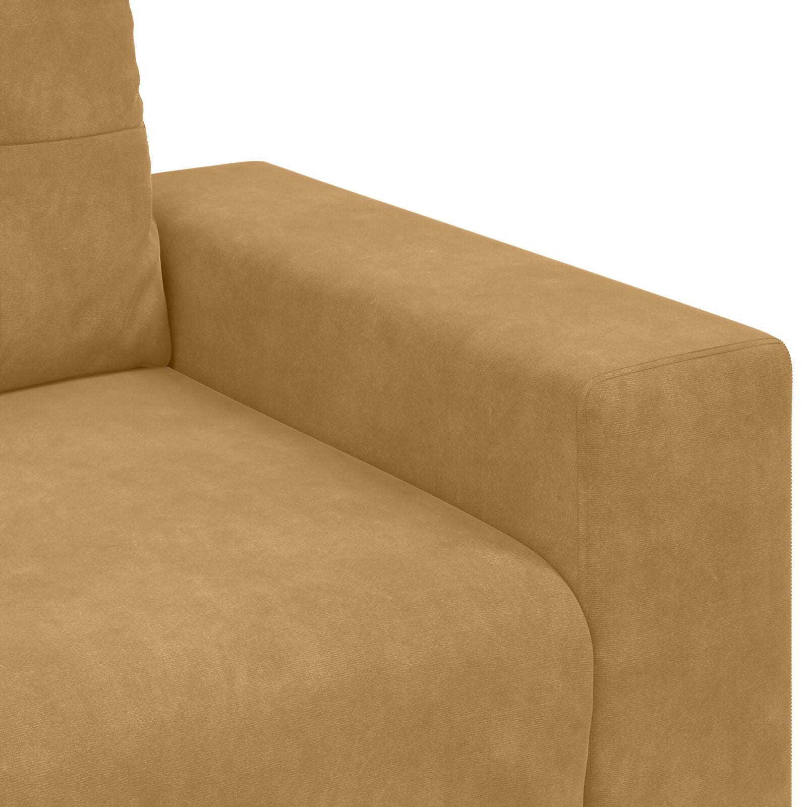 2-Teiliger Sofa-Set Mit Kissen Aus Braunem Samt
